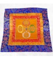Nappe bouddhiste pour autel jaune dorjé 31x31 cm artisanat du Népal