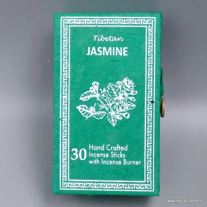 Encens Jasmin 30 bâtonnets + porte-encens - Népal - Encens tibétains, accessoires