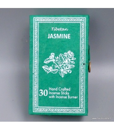 Encens Jasmin 30 bâtonnets + porte-encens Népal