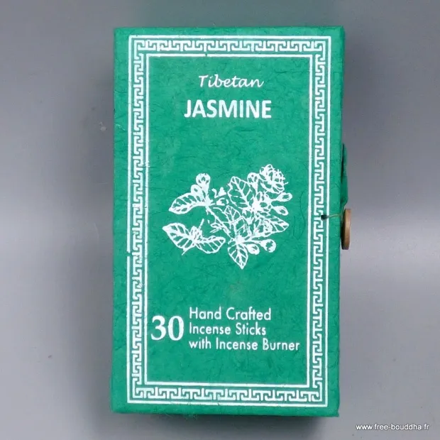Encens Jasmin 30 bâtonnets + porte-encens - Népal - Encens tibétains, accessoires