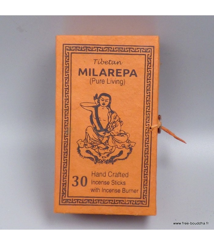 Encens Milarepa pour méditation – 30 bâtonnets + porte-encens – Népal