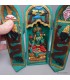 Autel triptyque bouddhiste Tara Verte – Résine artisanale – 20 cm