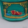 Temple bouddhiste triptyque Tara Verte, peint à la main - Stupas, temples bouddhistes