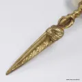 Phurba tibétain et Dorjé en laiton 20 cm, Népal - Phurba tibétain, dague magique