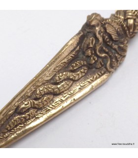 Phurba tibétain bouddhiste Mahakala dorjé laiton 12,5 cm – Népal