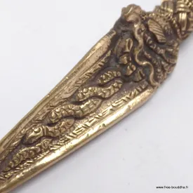 Phurba bouddhiste Mahakala 3 faces dorjé 12,5 cm - Phurba tibétain, dague magique