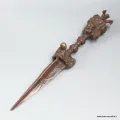 Phurba tibétain authentique en bronze pour cérémonie 30 cm - Phurba tibétain, dague magique
