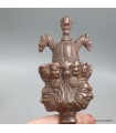 Grand phurba tibétain bronze 30 cm – rituel bouddhiste Népal