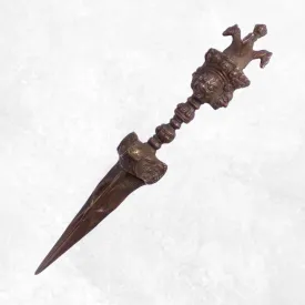 Phurba tibétain authentique en bronze pour cérémonie 30 cm - Phurba tibétain, dague magique