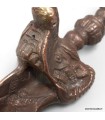 Grand phurba tibétain bronze 30 cm – rituel bouddhiste Népal