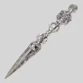 Phurba tibétain authentique bronze plaqué argent 20 cm - Phurba tibétain, dague magique