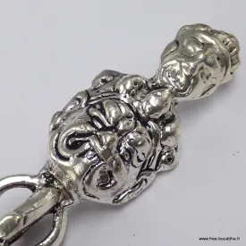 Phurba tibétain authentique bronze plaqué argent 20 cm - Phurba tibétain, dague magique