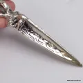 Phurba tibétain authentique bronze plaqué argent 20 cm - Phurba tibétain, dague magique