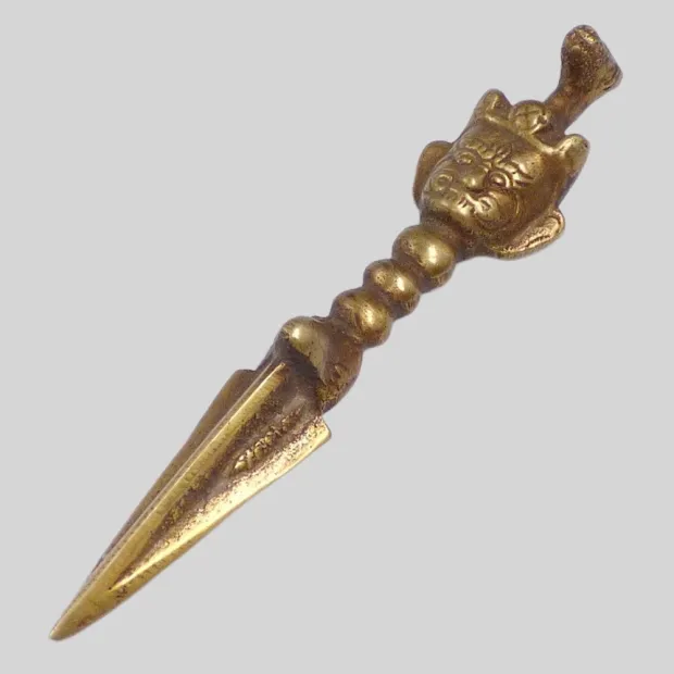 Phurba tibétain authentique Guru Rinpoché 11,5 cm - Phurba tibétain, dague magique