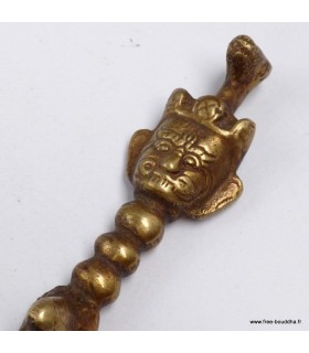 Phurba tibétain authentique Guru Rinpoché 11,5 cm laiton Népal