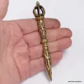 Phurba tibétain authentique couronne Dorjé 11 cm - Phurba tibétain, dague magique