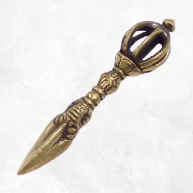 Mini phurba bouddhiste authentique avec dorjé 7,8 cm - Phurba tibétain, dague magique