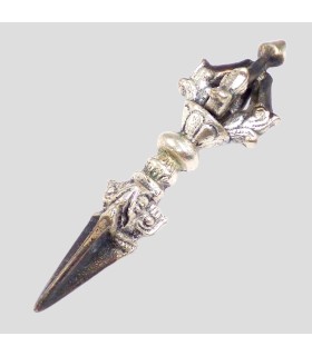 Phurba tibétain léger pour voyage 8,5 cm – bronze Népal