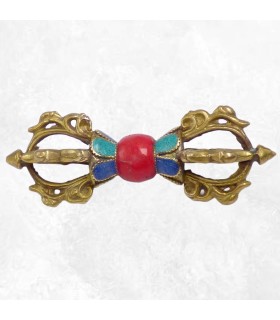 Dorjé vajra tibétain authentique pour autel bouddhiste 13,5 cm