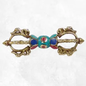 Dorjé tibétain de qualité pour méditation et purification 14 cm - Dordjé, double dorjé (sans cloche)