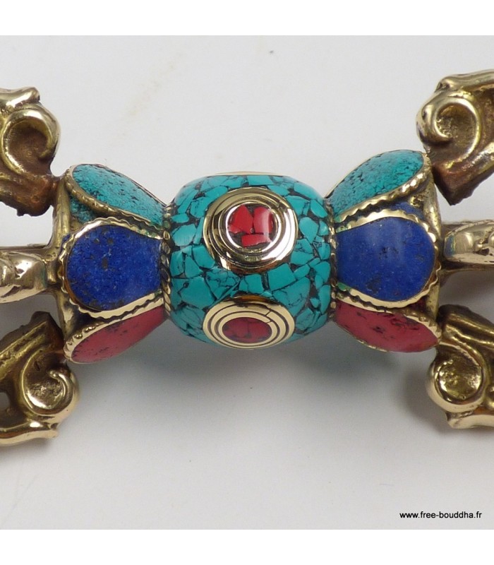 Dorjé traditionnel bouddhiste pour pratiques tantriques 14 cm