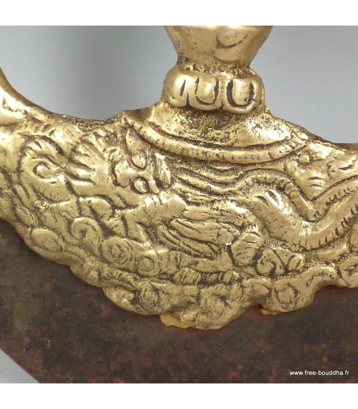 Kartika tibétain drigug 8 branches – métal & laiton sculpté