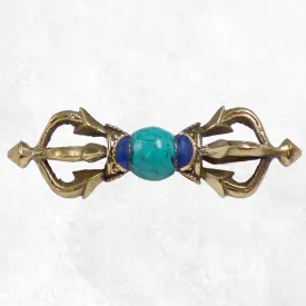 Vajra bouddhiste dorjé de voyage 4 branches couronne 9 cm - Dordjé, double dorjé (sans cloche)