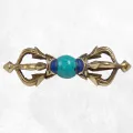 Vajra bouddhiste dorjé de voyage 4 branches couronne 9 cm - Dordjé, double dorjé (sans cloche)