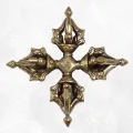 Double dorjé bouddhiste vajra de voyage 4 branches - Dordjé, double dorjé (sans cloche)