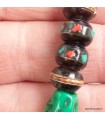 Bracelet porte bonheur mala tibétain os de buffle sculpté à petit prix