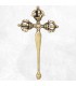 Vajra tibétain tige longue 13 cm – Dorjé 3 faces artisanal Népal