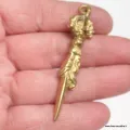 Pendentif tibétain Phurba + dorjé en laiton - Colliers tibétains et népalais