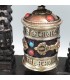 Moulin bouddhiste sur socle bois 22 cm – Dorjé – Népal