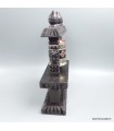 Moulin bouddhiste sur socle bois 22 cm – Dorjé – Népal