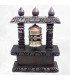 Moulin bouddhiste sur socle bois 22 cm – Dorjé – Népal