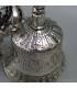 Cloche de méditation tibétaine – Bronze plaqué argent – 13 cm