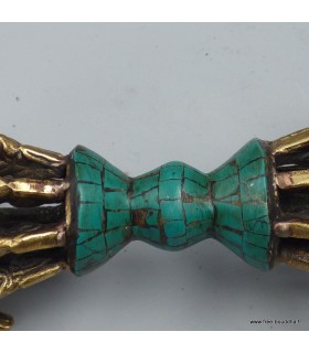 Vajra tibétain 16 cm – Dorjé 8 branches artisanal du Népal