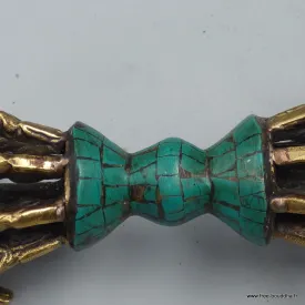 Vajra couronne dorjé bouddhiste puissant 16 cm - Dordjé, double dorjé (sans cloche)