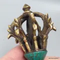 Vajra couronne dorjé bouddhiste puissant 16 cm - Dordjé, double dorjé (sans cloche)