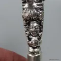 Cloche tibétaine et dorjé plaqué argent 15 cm - Cloche tibétaine et dorjé tibétain