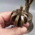 Cloche tibétaine en bronze de qualité et dorjé, 18 cm - Cloche tibétaine et dorjé tibétain