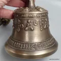 Cloche tibétaine en bronze de qualité et dorjé, 18 cm - Cloche tibétaine et dorjé tibétain