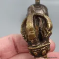 Cloche bouddhiste en bronze 16 cm et son dorjé - Cloche tibétaine et dorjé tibétain