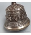 Cloche rituelle bouddhiste en bronze 16 cm, fabrication artisanale Népal