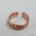 Bague tibétaine en cuivre Signes auspicieux T 52 à 55 - Bagues tibétaines bouddhistes