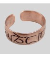 Bague bouddhiste en cuivre Mantra de Chenrezi T 55 à 60
