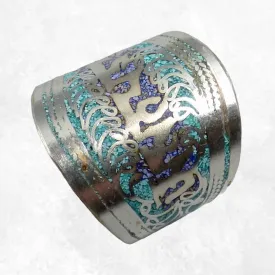 Bague bouddhiste bicolore avec mantra taille 56 à 64 - Bagues tibétaines bouddhistes