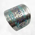 Bague bouddhiste bicolore avec mantra taille 56 à 64 - Bagues tibétaines bouddhistes