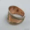 Bague bouddhiste Om cuivre et laiton taille 56 à 64 - Bagues tibétaines bouddhistes