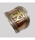 Bague bouddhiste Om cuivre et laiton taille 56 à 64